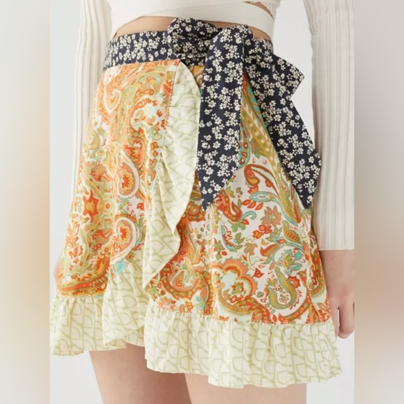 Urban Outfitters Toni Wrap Mini Skirt - Picture 1 of 5
